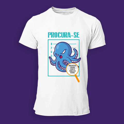 T-shirt Adulto “PROCURA-SE” – Os 14 Vilões