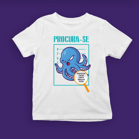 T-shirt Criança “PROCURA-SE” – Os 14 Vilões