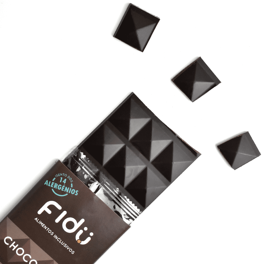 Chocolate 74% Cacau 70g - Fidu | Alimentos inclusivos
