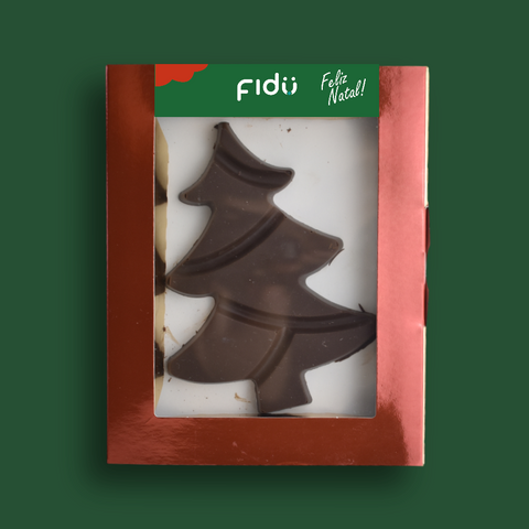 Árvore de  Natal Tablete de Chocolate Leite de Coco 47% Cacau BIO 80g
