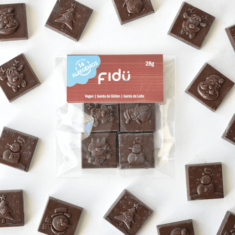 Mini Chocolates 47% de Cacau de Leite Coco BIO 28g Fidu