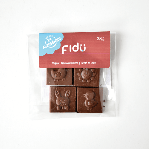 Mini Chocolates 47% de Cacau de Leite Coco BIO 28g Fidu