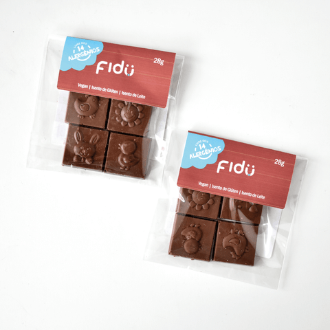 Mini Chocolates 47% de Cacau de Leite Coco BIO 28g Fidu