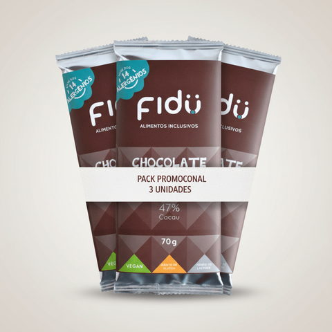 Pack 3 Tabletes Chocolate Leite de Coco