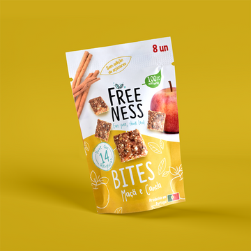 Freeness Bites de Maçã e Canela - Fidu | Alimentos inclusivos